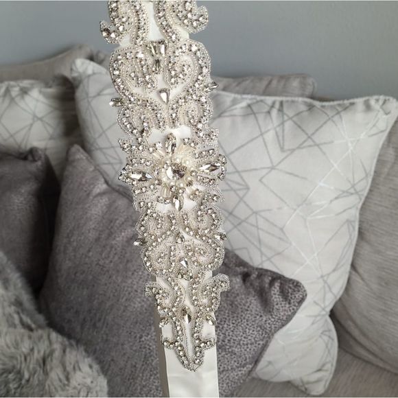 Hot Real Bridal Belts Wedding Belt Beaded Crystals - Picture 5 of 5